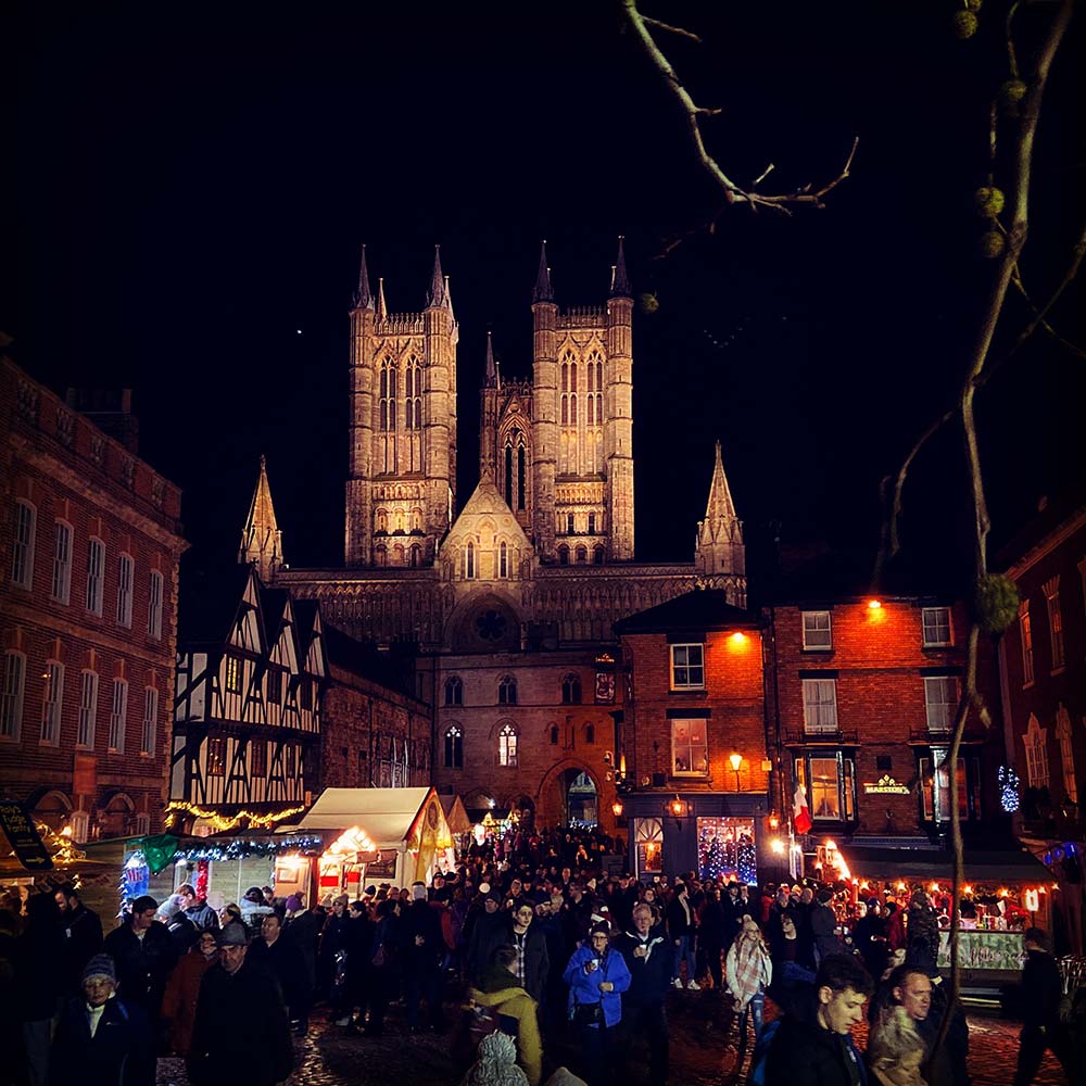 The Lincoln Christmas Market - Cathedral backdrop